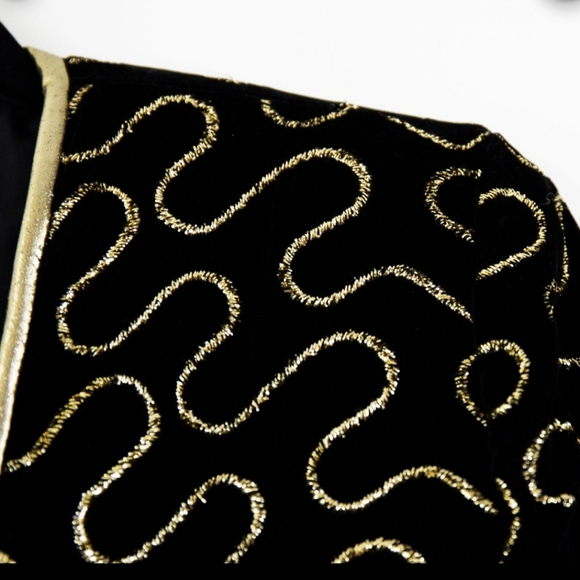 Vintage Black Abstract Blazer/Jacket - Picture 3 of 7